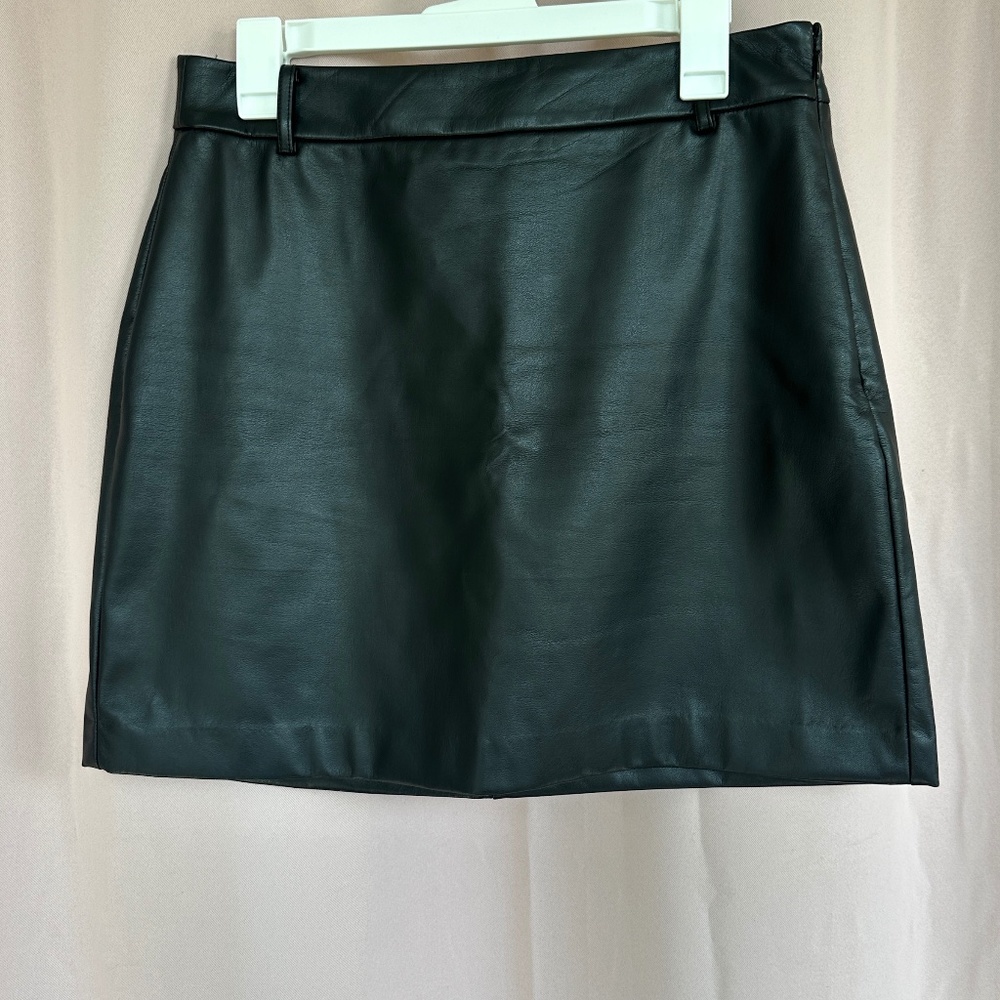 LOFT faux leather skirt